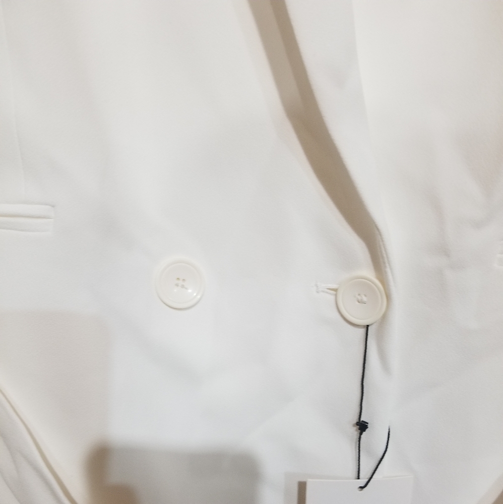 Double breasted long jacket with belt
